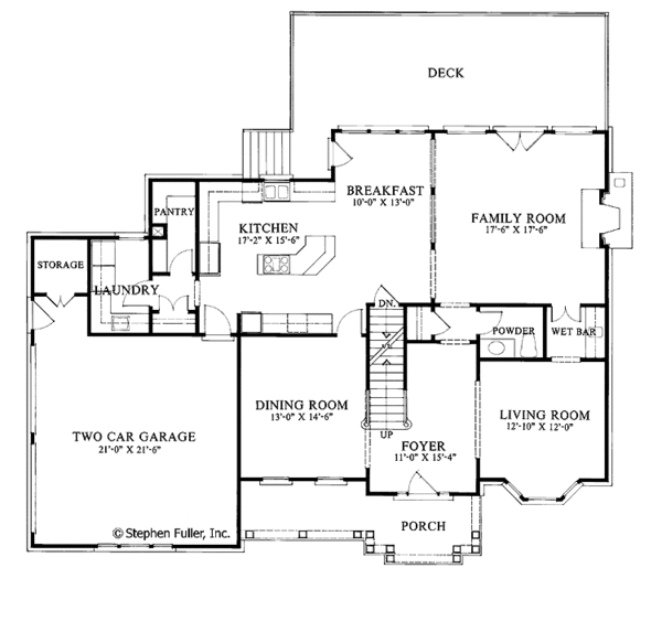 Dream House Plan - Colonial Floor Plan - Main Floor Plan #429-91