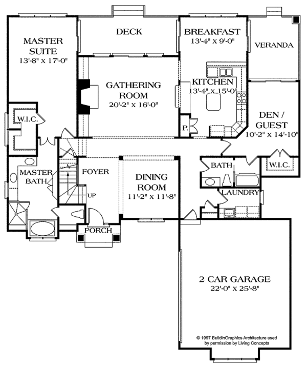 House Design - Traditional Floor Plan - Main Floor Plan #453-158