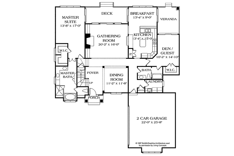 House Plan Design - Floor Plan - Main Floor for Traditional House Plan #453-158 - 4 bed, 3 bath