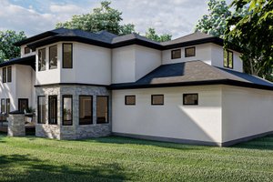 Exterior - Other Elevation 2 for European House Plan #455-160 - 5 bed, 3.5 bath