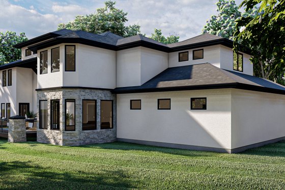 Exterior - Other Elevation 2 for European House Plan #455-160 - 5 bed, 3.5 bath