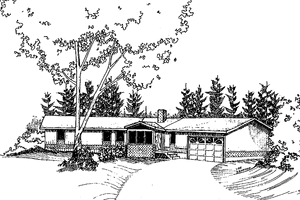 Contemporary Exterior - Front Elevation Plan #60-712