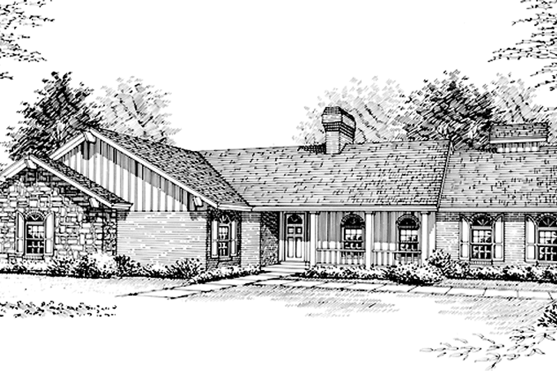 House Plan Design - Country Exterior - Front Elevation Plan #45-492