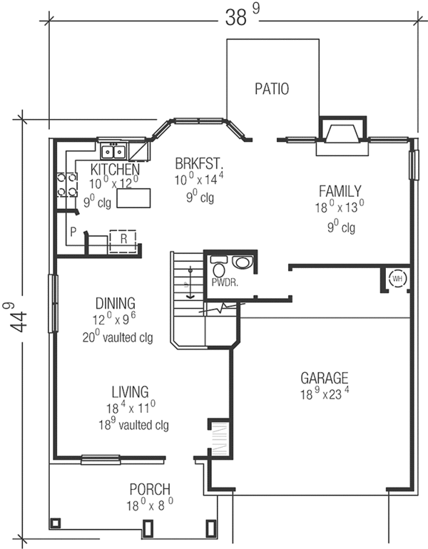 Dream House Plan - Country Floor Plan - Main Floor Plan #472-394