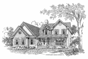 Country Exterior - Front Elevation Plan #929-146