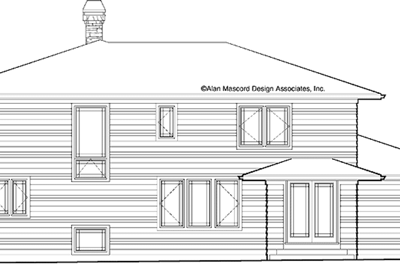 Home Plan - Exterior - Rear Elevation for Prairie House Plan #48-857 - 3 bed, 3 bath