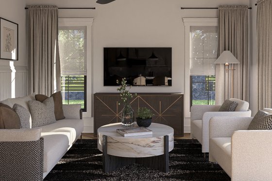 Interior - Family Room for Modern House Plan #455-427 - 1 bed, 1 bath