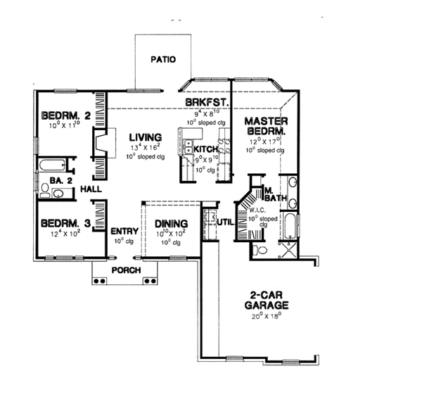 House Plan Design - European Floor Plan - Main Floor Plan #472-424