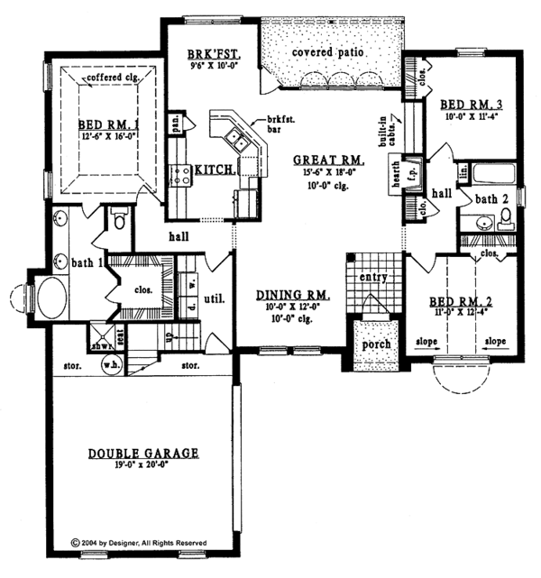 Architectural House Design - Country Floor Plan - Main Floor Plan #42-546
