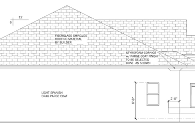 Home Plan - Exterior - Other Elevation for Mediterranean House Plan #1058-39 - 3 bed, 2 bath