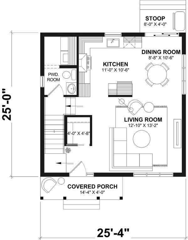 Dream House Plan - European Floor Plan - Main Floor Plan #23-500