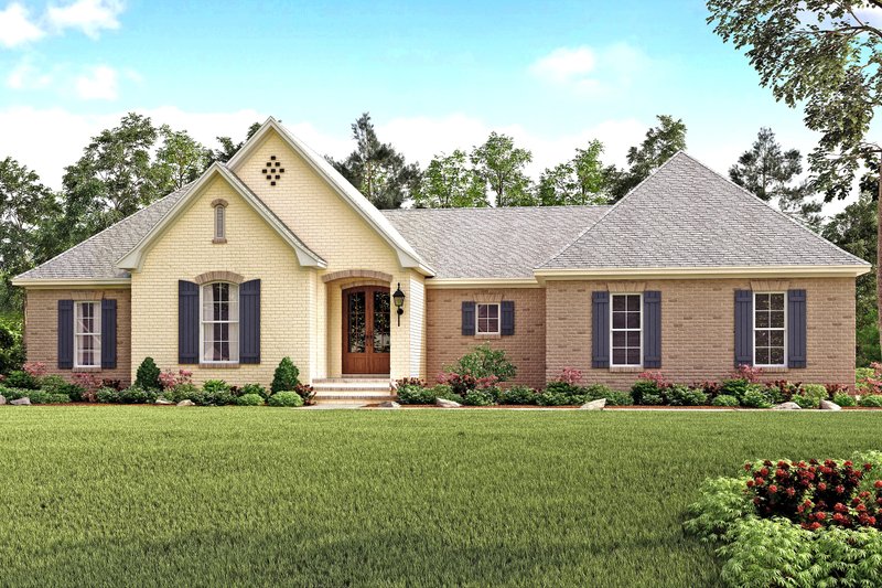 European Style House Plan - 4 Beds 2 Baths 2141 Sq/Ft Plan #430-125