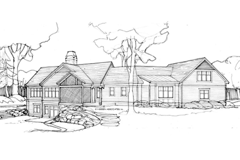 Home Plan - Exterior - Rear Elevation for Craftsman House Plan #928-253 - 4 bed, 3 bath