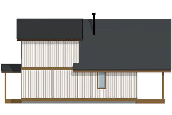 Exterior - Other Elevation 2 for Cabin House Plan #126-243 - 2 bed, 2 bath