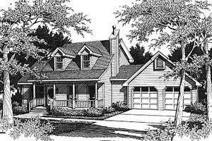 Country Exterior - Front Elevation Plan #14-217
