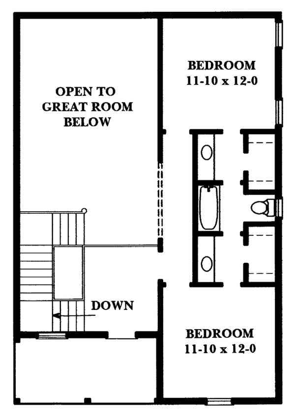 House Plan Design - Country Floor Plan - Upper Floor Plan #1047-4