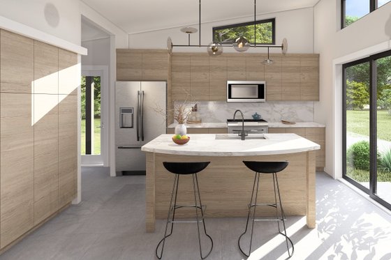 Interior - Kitchen for Modern House Plan #1105-1 - 1 bed, 1 bath