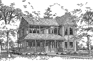 Dream House Plan - Victorian Exterior - Front Elevation Plan #472-174