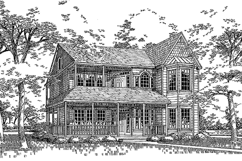 Architectural House Design - Victorian Exterior - Front Elevation Plan #472-174