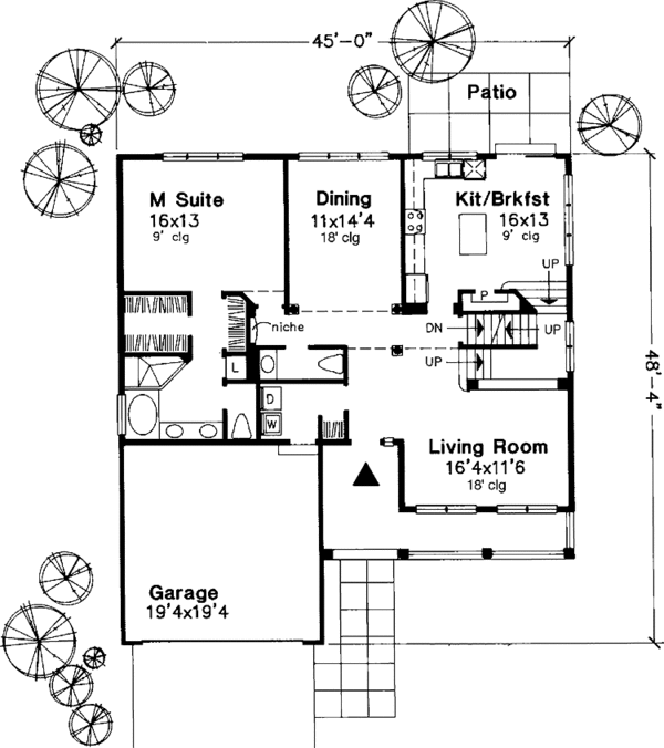 House Design - Country Floor Plan - Main Floor Plan #320-600