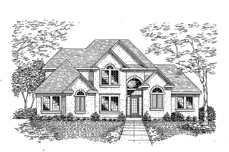 Dream House Plan - Exterior - Front Elevation 3 for Traditional House Plan #320-929 - 4 bed, 3.5 bath