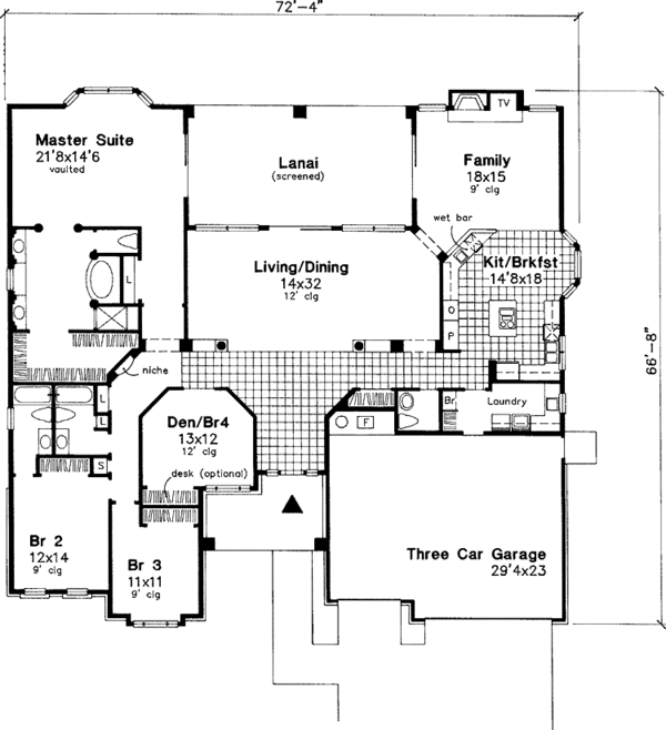 Home Plan - Prairie Floor Plan - Main Floor Plan #320-629