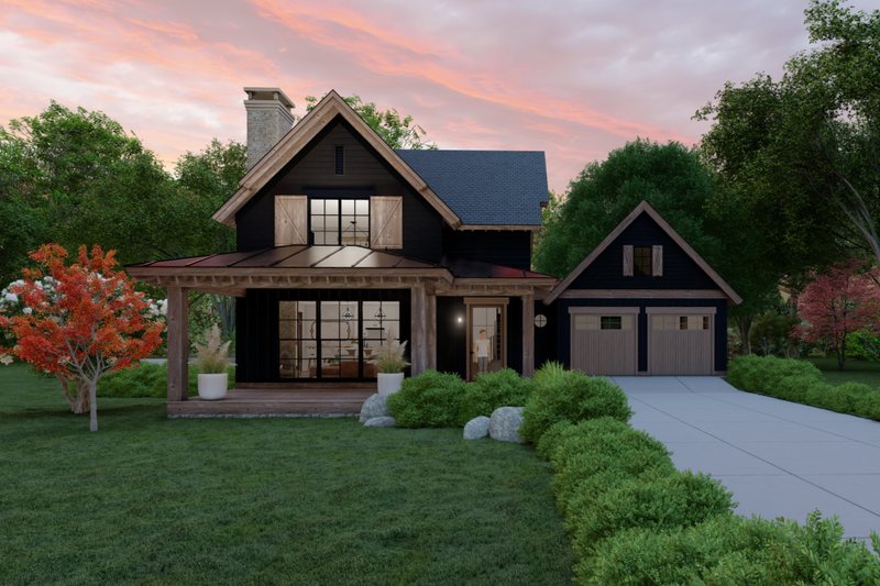 House Blueprint - Exterior - Front Elevation 5 for Craftsman House Plan #1094-15 - 2 bed, 2.5 bath