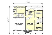 Southern Style House Plan - 3 Beds 2 Baths 1500 Sq/Ft Plan #44-133 