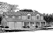 Colonial Style House Plan - 3 Beds 2.5 Baths 1900 Sq/Ft Plan #315-124 