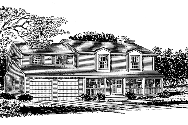 Home Plan - Colonial Exterior - Front Elevation Plan #315-124