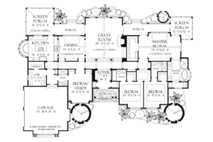 Floor Plan - Main Floor for Craftsman House Plan #929-898 - 4 bed, 4 bath
