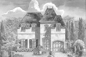 Home Plan - Exterior - Front Elevation for Country House Plan #301-139 - 5 bed, 4 bath