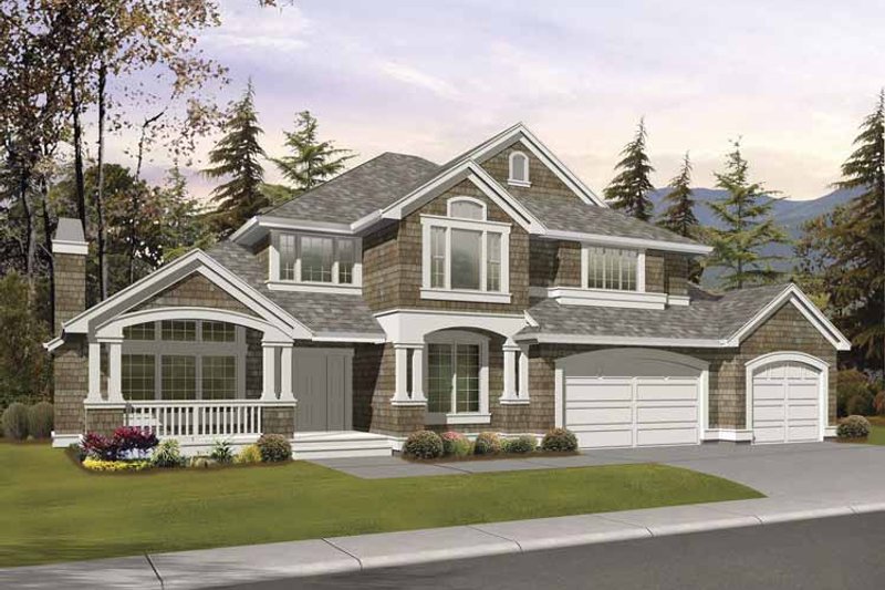 Dream House Plan - Craftsman Exterior - Front Elevation Plan #132-389