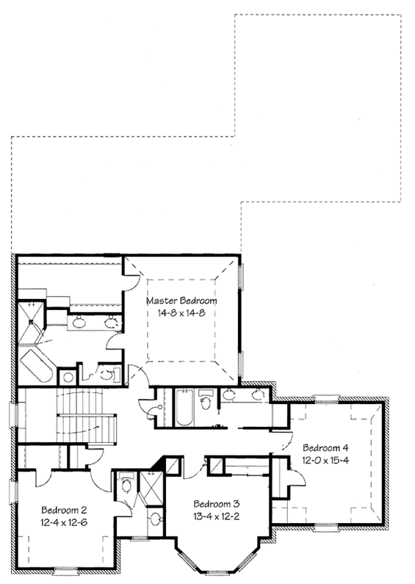 Dream House Plan - European Floor Plan - Upper Floor Plan #410-3593