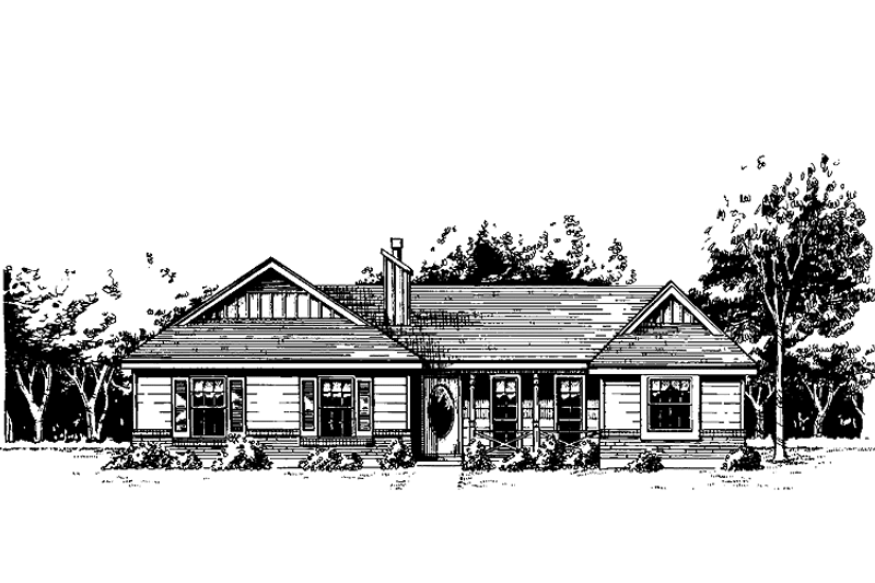 Home Plan - Country Exterior - Front Elevation Plan #14-264