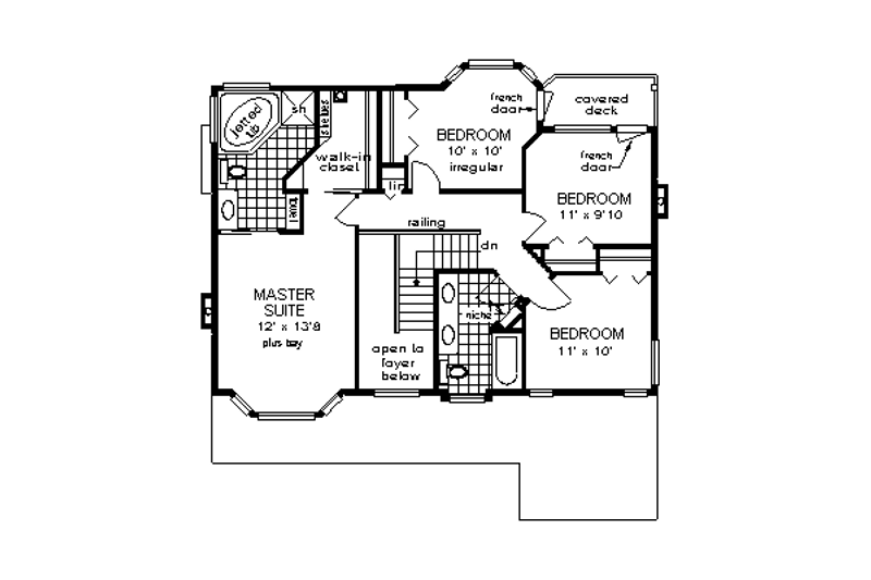 Home Plan - Floor Plan - Upper Floor for Traditional House Plan #18-263 - 4 bed, 2.5 bath