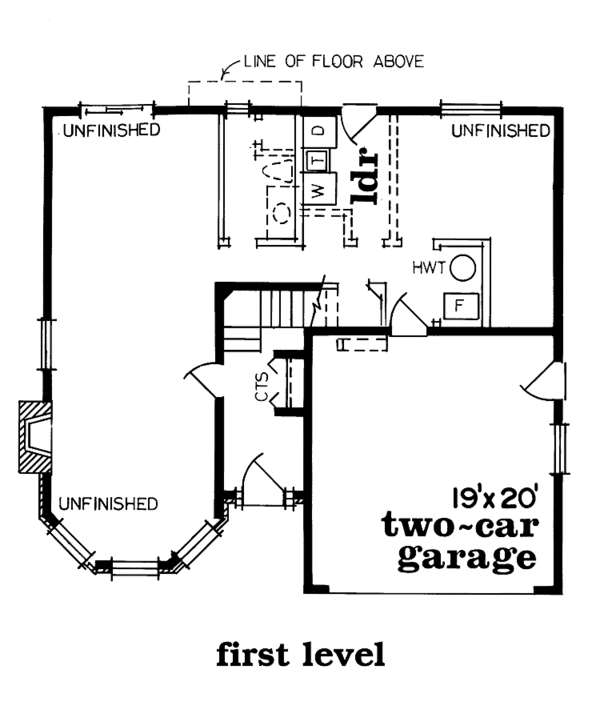 Home Plan - Country Floor Plan - Lower Floor Plan #47-719