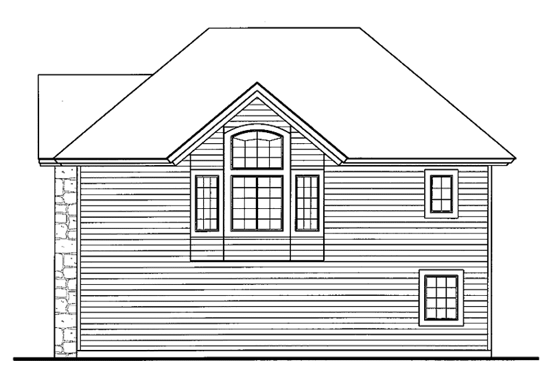 Home Plan - Exterior - Rear Elevation for Country House Plan #314-215 - 1 bed, 1 bath