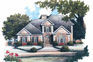 House Blueprint - Colonial Exterior - Front Elevation Plan #429-106