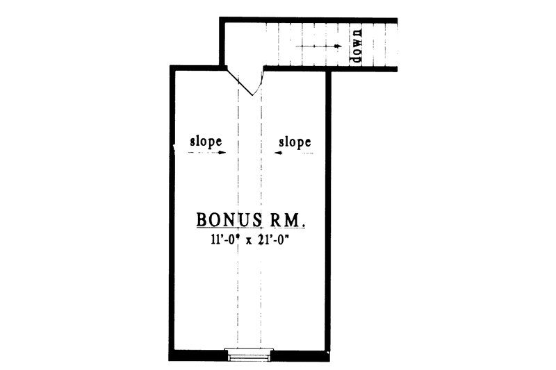 Home Plan - Floor Plan - Upper Floor for Country House Plan #42-579 - 3 bed, 2 bath