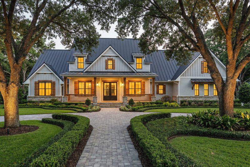 Farmhouse Style House Plan - 3 Beds 2.5 Baths 2510 Sq/Ft Plan #120-277 Exterior