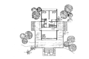 Contemporary Style House Plan - 3 Beds 2 Baths 1203 Sq/Ft Plan #72-631 Floor 