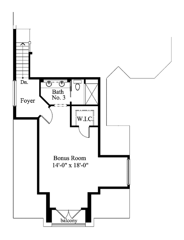 Mediterranean Floor Plan - Upper Floor Plan #930-194