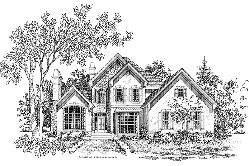 European Style House Plan - 3 Beds 2.5 Baths 2335 Sq/Ft Plan #929-199 ...