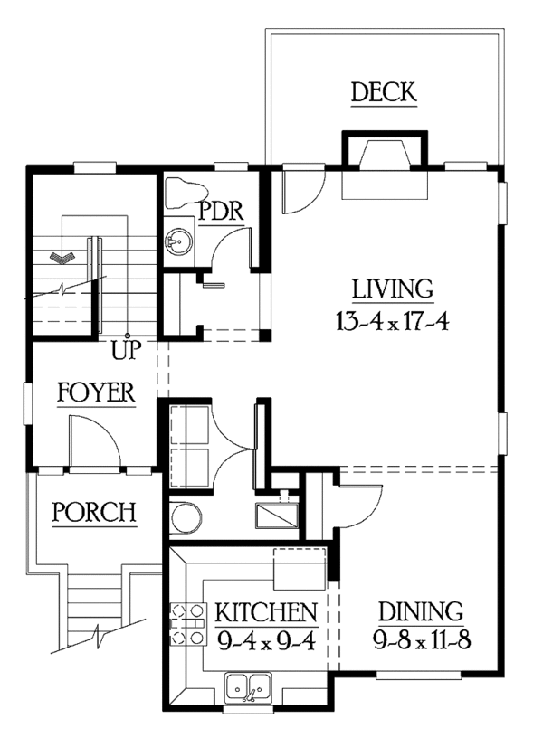 Architectural House Design - Craftsman Floor Plan - Main Floor Plan #132-286