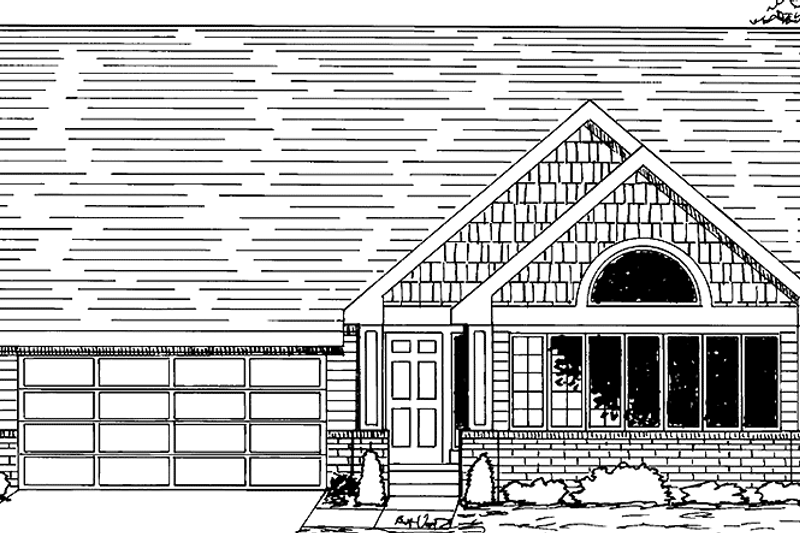House Plan Design - Craftsman Exterior - Front Elevation Plan #320-1434