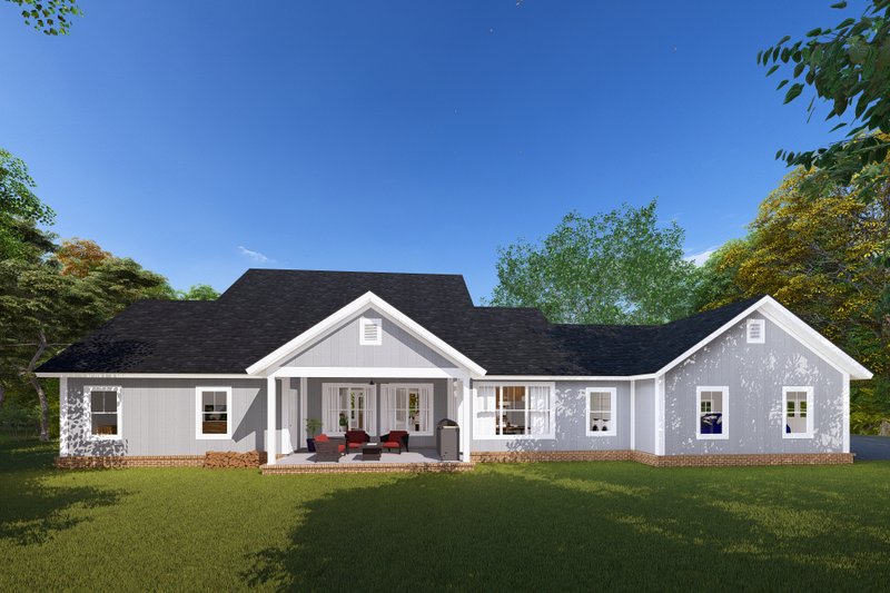 Home Plan - Exterior - Rear Elevation for Farmhouse House Plan #513-2172 - 3 bed, 4 bath