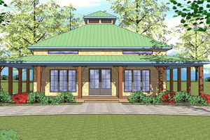 Southern Exterior - Front Elevation Plan #8-272