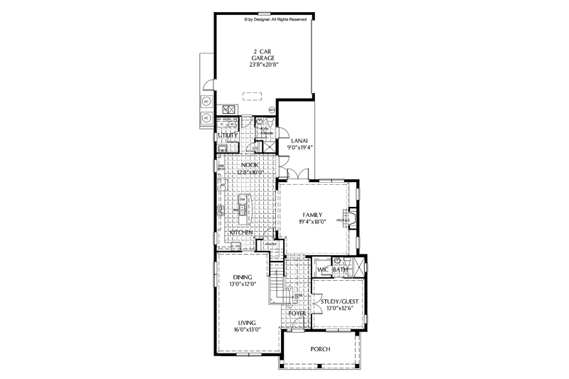 Home Plan - Floor Plan - Main Floor for Country House Plan #999-174 - 4 bed, 4 bath