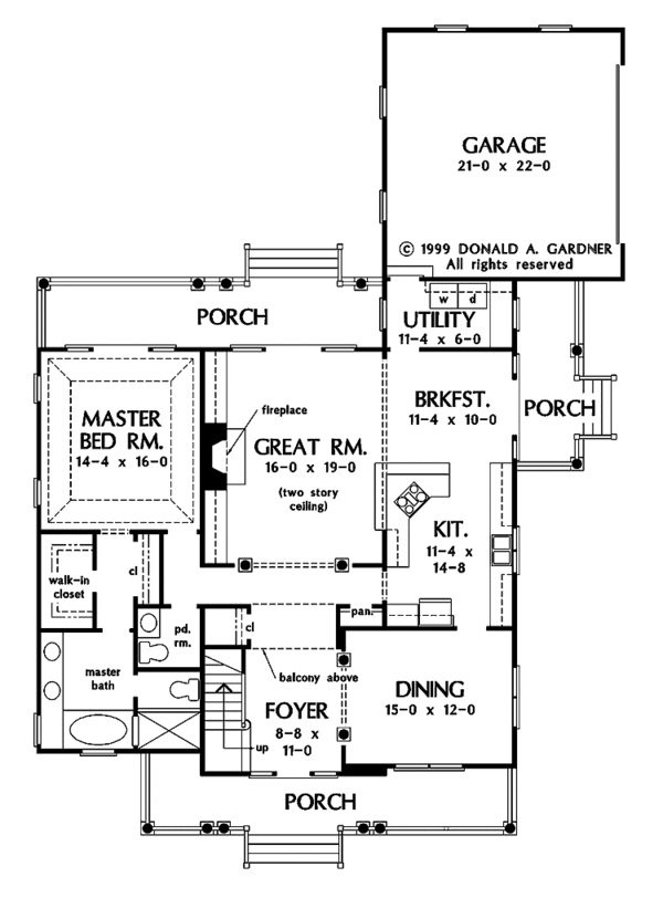 Architectural House Design - Country Floor Plan - Main Floor Plan #929-502